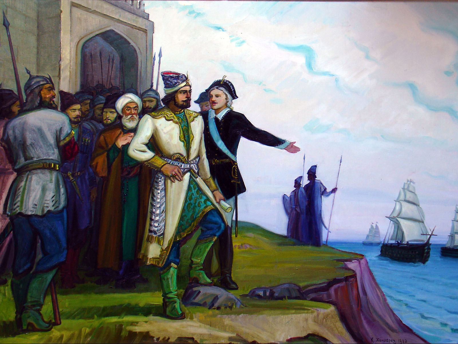 Reception of the Russian envoy by Fatali Khan