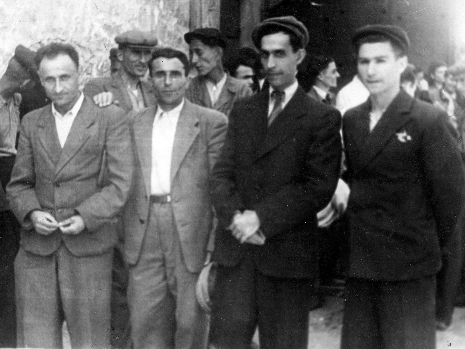 Kamil Khanlarov with three friends